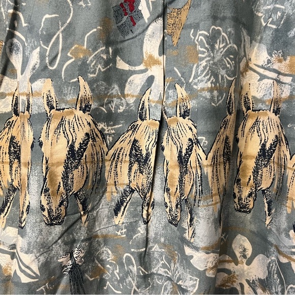 Resistol Rodeo Gear Short-Sleeve Button Down Horse Print - Picture 4 of 4